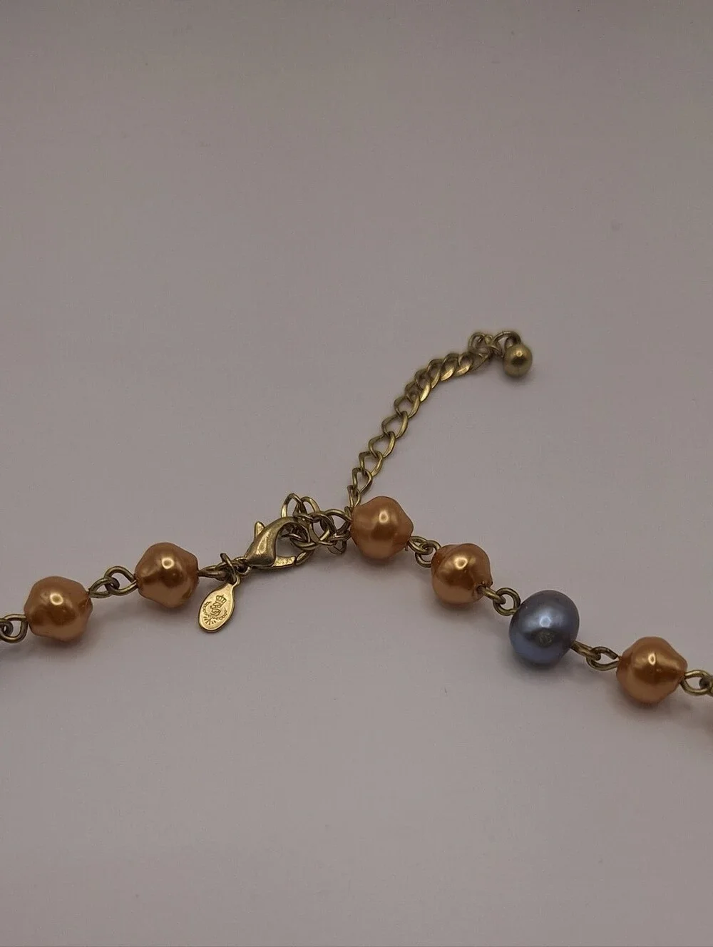 NWT Premier Designs Gold Tone Pearl Multi Strand Statement Necklace